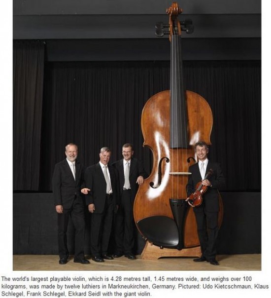 The Worlds Largest Playable Violin The Worlds Largest Playable Violin