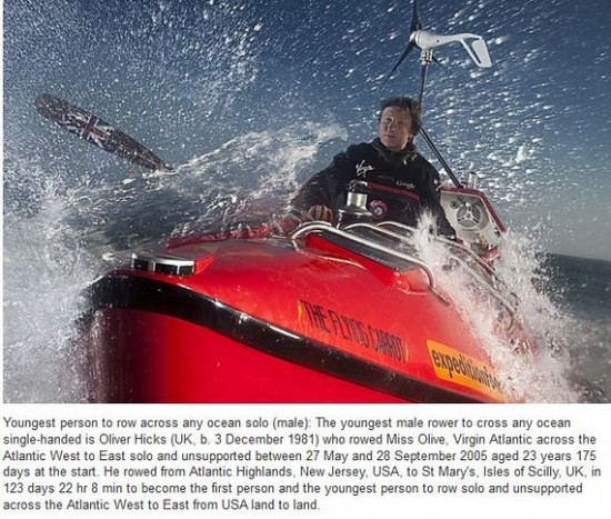 Youngest person to row across any ocean solo Youngest person to row across any ocean solo